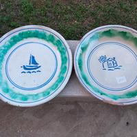 Antichi piatti in ceramica di Caltagirone 