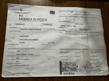 Licenza di pesca RETI DA POSTA CALANTE