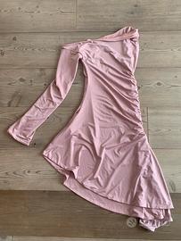 Oh polly vestito rosa asymmetric