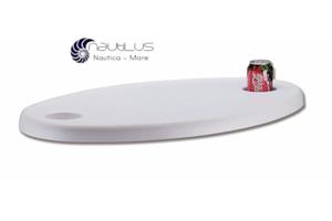Piano ovale in abs bianco per tavolo