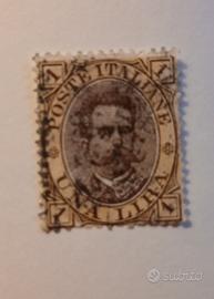Regno 1889- 1 lira bruno e giallo