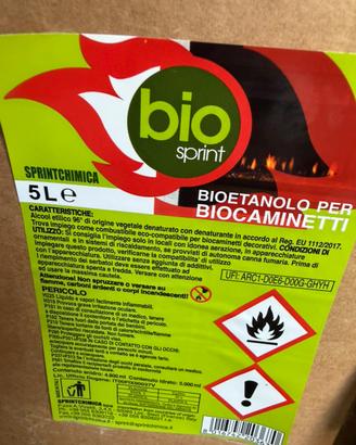 Bioetanolo per caminetti o stufe