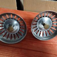 2 pilette di scarico per lavello in acciaio