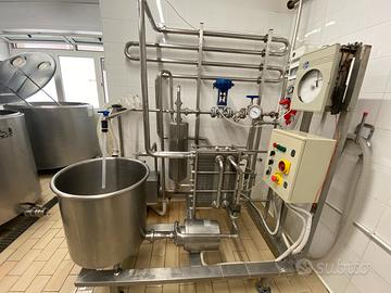 Pastorizzatore e cisterna inox per trasporto al