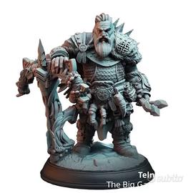 Miniatura nano D&D in resina 10k, H. 4 cm