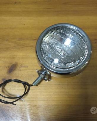Faro supplementare cromato per moto custom