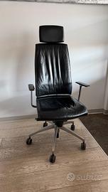 Poltrona direzionale in pelle