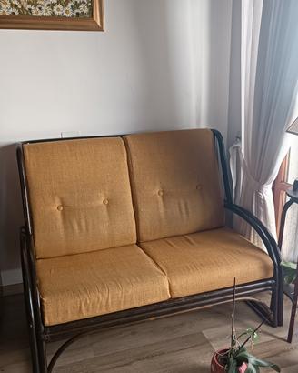 coppia di divani in midollino