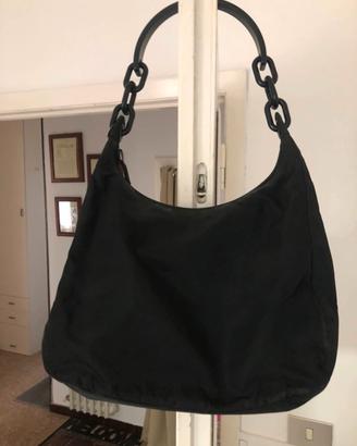 Borsa a spalla vintage Prada con catena spessa