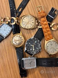 Lotto 6 Orologi Vintage Nappey, Edox, Lip, Yema...