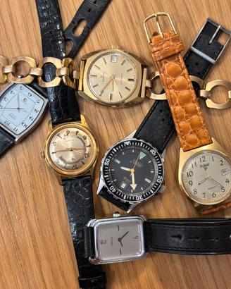 Lotto 6 Orologi Vintage Nappey, Edox, Lip, Yema...