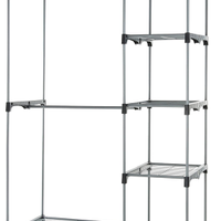 Guardaroba a rastrelliera con 2 aste