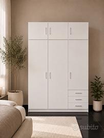 Armadio bianco L 145 x H 215 x P 50 cm