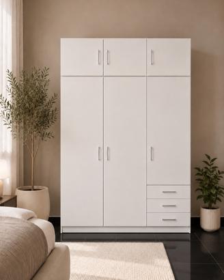 Armadio bianco L 145 x H 215 x P 50 cm