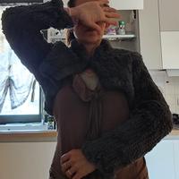 Pellicciotto coprispalle grigio 