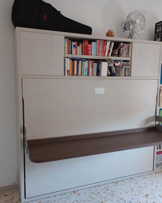 Mobile letto a scomparsa Molteni con Libreria