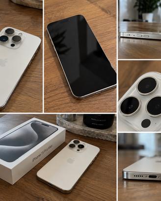 IPhone 15 Pro Max 256 gb Titanio bianco perfetto