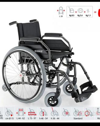 Sedia a rotelle professionale ultraleggera SURACE