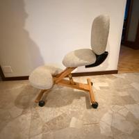 Sedia / Sgabello ergonomico con schienale