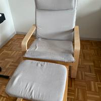 Poltrona comoda ikea pieghevole con pouff