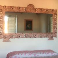 Specchiera con cornice legno stile shabby