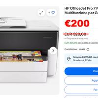 HP OfficeJet Pro 7740, Stampante Multifunzione, A3