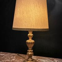 Lampada legno dorato
