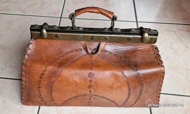 Borsa in pelle pesante artigianale