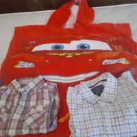 Lotto due camicie e accappatoio Cars taglia 2 anni