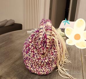 borsa clutch uncinetto 