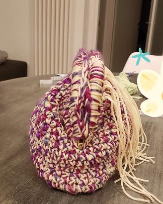 borsa clutch uncinetto 