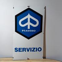 Insegna Tabella Smaltata Piaggio Servizio