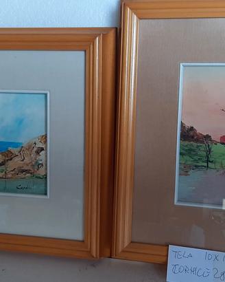 Quadri olio su cartone telato.