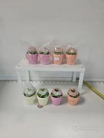 8 candeline vaso di fiori