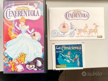 VHS Cenerentola Disney Original+stick Panini