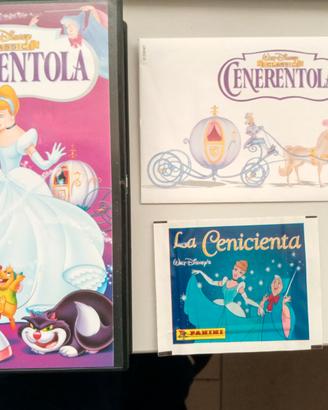 VHS Cenerentola Disney Original+stick Panini
