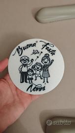 decorazione festa nonni 2 bambini 