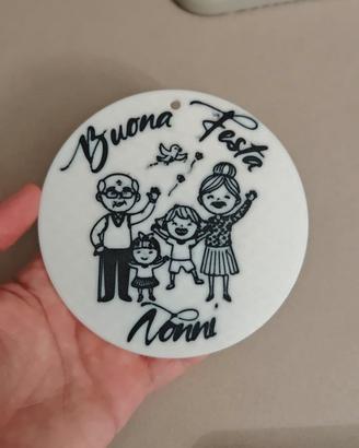 decorazione festa nonni 2 bambini 