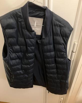 Piumino smanicato Rains color blu taglia M/L