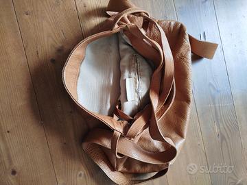 borsa in vera pelle trasformabile in zaino
