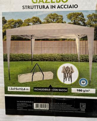 GAZEBO STRUTTURA IN ACCIAIO