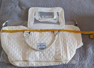 Set Viaggio 2 in 1: Borsa Weekend Trapuntata + Bea