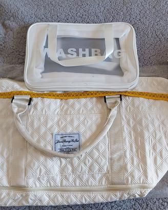 Set Viaggio 2 in 1: Borsa Weekend Trapuntata + Bea