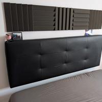 Testiera letto nera capitonnè