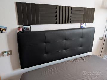 Testiera letto nera capitonnè