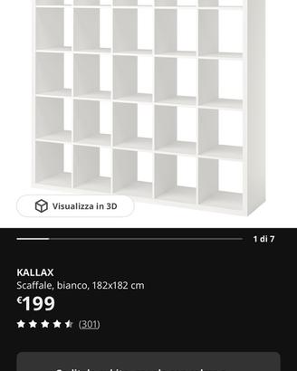 Scaffale libreria kallax 182x182cm
