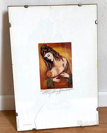 Litografia Gino Signori - Maternità omaggio a Pica