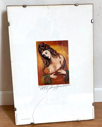 Litografia Gino Signori - Maternità omaggio a Pica