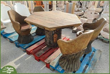 Tavolo Esagonale Effetto Legno