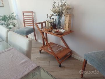 Carrello portavivande in legno Foppapedretti